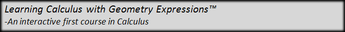 Learning Calculus with Geometry Expressions